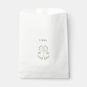 Pink Libra, zodiac, star sign Favour Bag