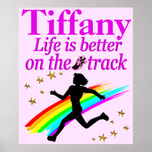 PINK LIFE IS BETTER ON THE TRACK CUSTOM POSTER