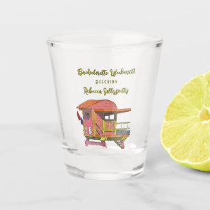 Pink Lifeguard Vibes Bachelorette Weekend Shot Glass