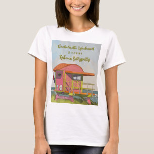 Pink Lifeguard Vibes Bachelorette Weekend T-Shirt