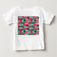 Pink, Light Blue, Teal Rectangles and Circles