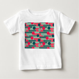 Pink, Light Blue, Teal Rectangles and Circles  Baby T-Shirt