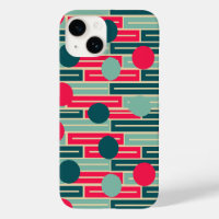 Pink, Light Blue, Teal Rectangles and Circles