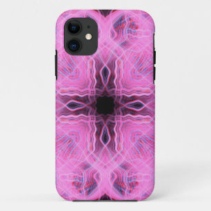 Pink light trails pattern iPhone 11 case