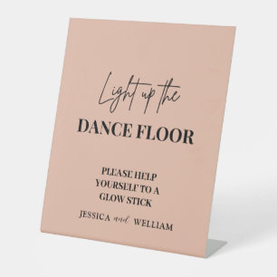 Pink Light Up the Dance Floor Glow Sticks Sign