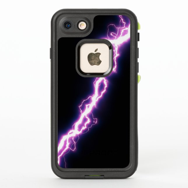 Pink Lightning Bolt LifeProof iPhone Case (Back)