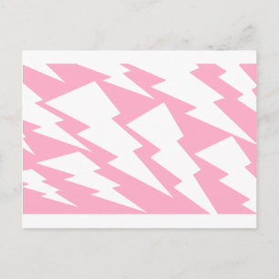 Pink Lightning Bolt Postcard