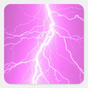 Pink Lightning Strike - Sticker