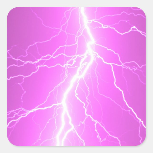 Pink Lightning Strike - Sticker (Front)