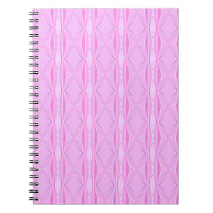 Pink Lilac and Magenta Diamond Geometric Pattern Notebook