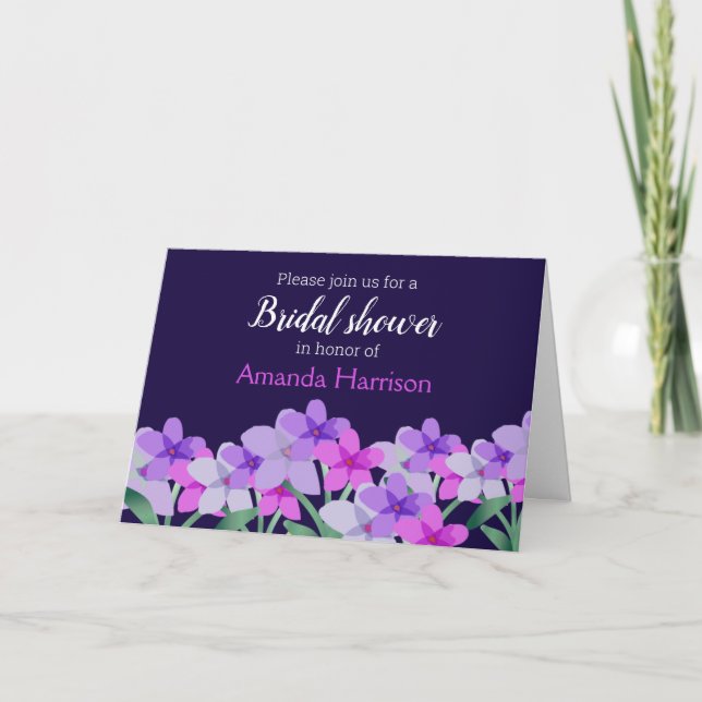 Pink Lilac Floral Bridal Shower  Invitation (Front)