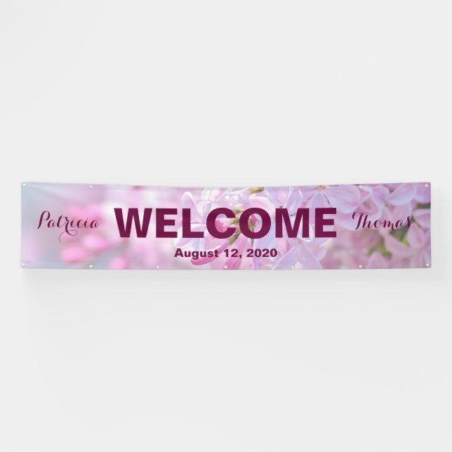 Pink lilac flowers banner (Horizontal)