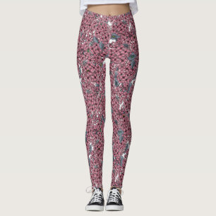 Pink Lilac garden Leggings