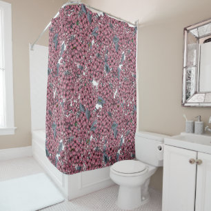 Pink Lilac garden Shower Curtain