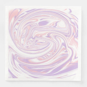 Pink Lilac Modern Abstract Liquid Marble Design Napkin