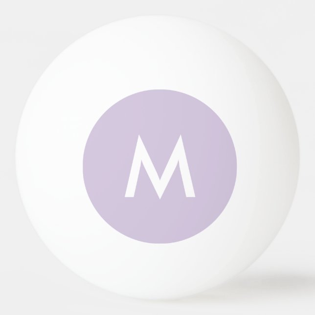 Pink Lilac Ping Pong Ball Custom Monogram M (Front)