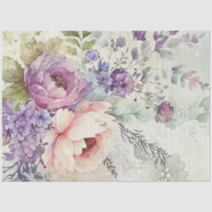 Pink Lilac Purple Peonies Wedding Shower  Tissue Tissue Paper