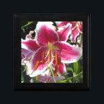 Pink lilies pink tropical flowers pink floral gift box<br><div class="desc">Immerse yourself in the exquisite allure of Pink Day lily collection. This stunning photo captures the ethereal beauty of delicate pink lilies, showcasing their vibrant petals and graceful form. each product in this collection brings the essence of nature's artistry to life, allowing you to surround yourself with the captivating elegance...</div>