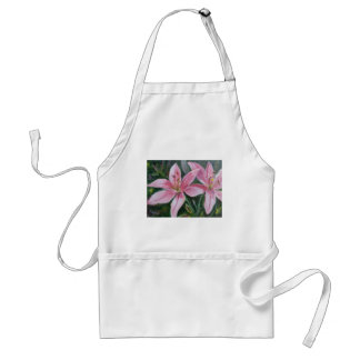 Pink lilies standard apron