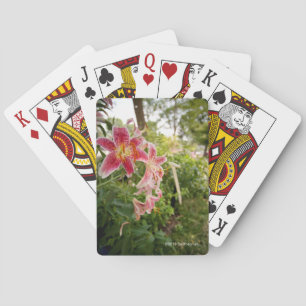 Pink Lillies Playing Cards