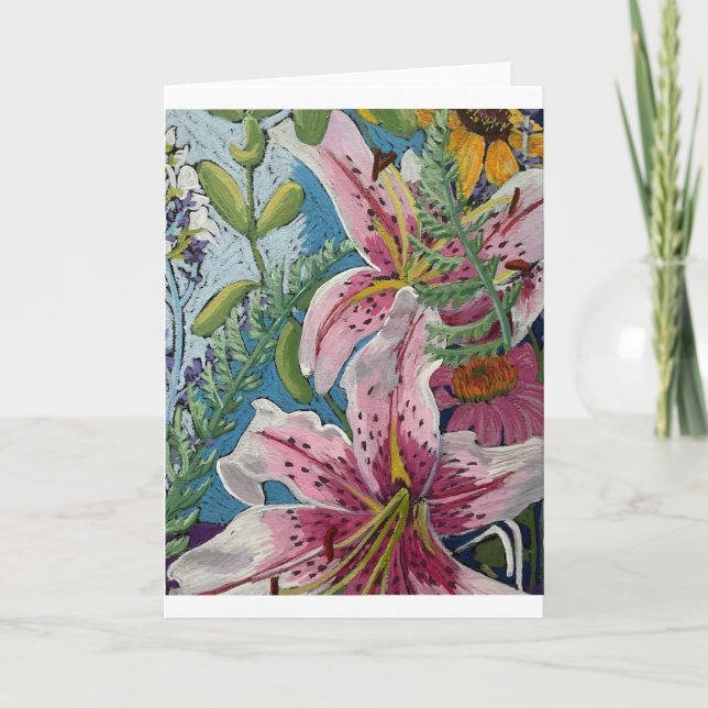 Pink Lilly notecards (Front)