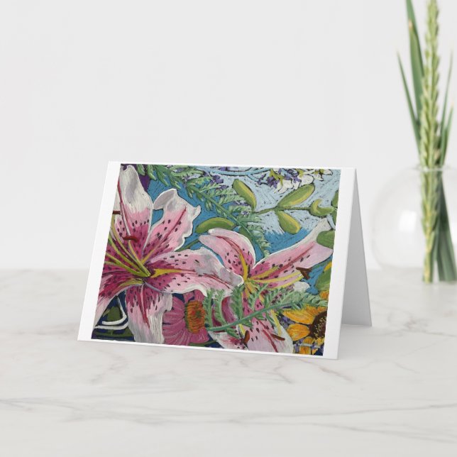 Pink Lilly notecards (Front)