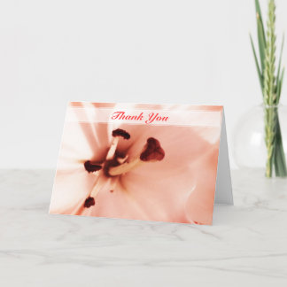 Pink Lilly Thank You Note Card