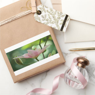 Pink Lily-Bokeh by Shirley Taylor Rectangular Sticker