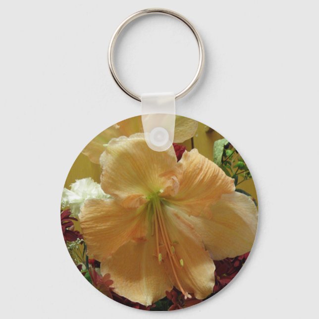 Pink Lily Bouquet Keychain (Front)