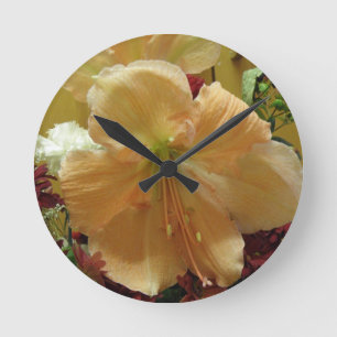Pink Lily Bouquet Wall Clock