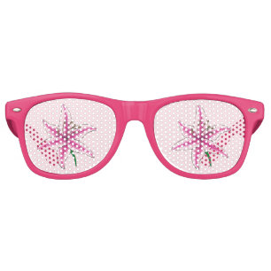Pink Lily Flower Floral Garden Party Spring Lilies Retro Sunglasses