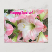 Pink Lily “Happy Easter” Postcard