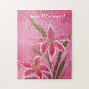 pink lily jigsaw puzzle