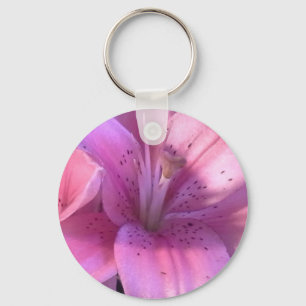 Pink Lily Key Chain