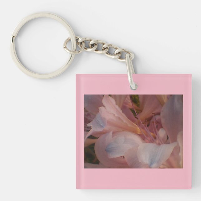 Pink Lily Key Ring (Front)