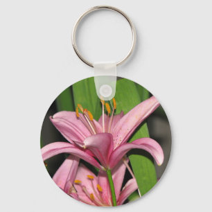 Pink Lily Key Ring