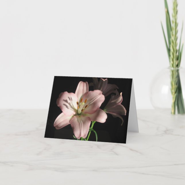 Pink Lily Note Card (Front)