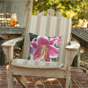 Pink lily pink floral pink flower tropical flower cushion