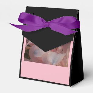 Pink Lily Purple Ribbon Favour Box