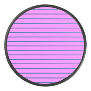 Pink Lined Hockey Puck