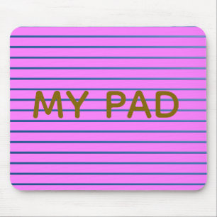 Pink Lined  Mouse Pad