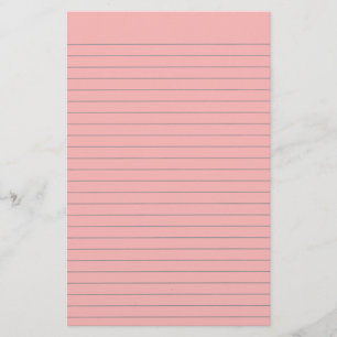 Pink Lined Stationery