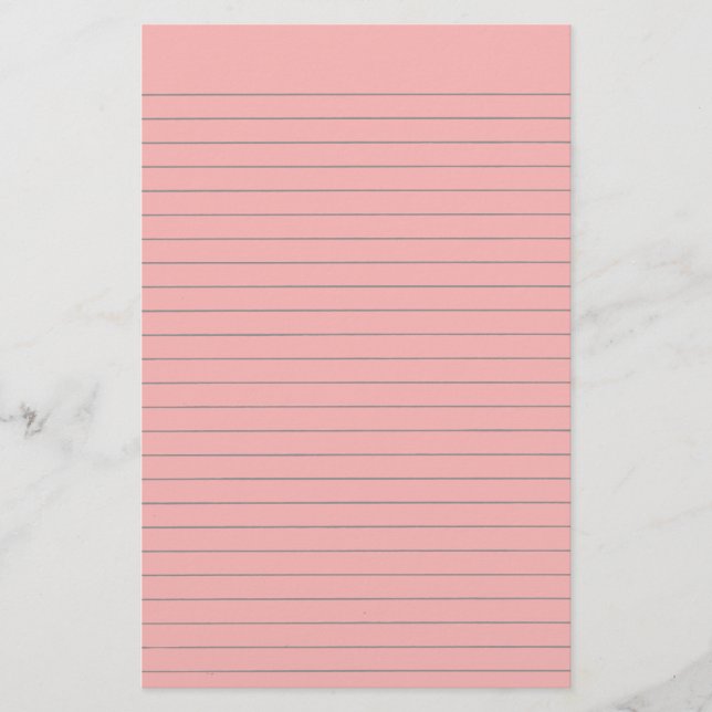 Pink Lined Stationery (Front)