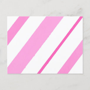 Pink lines announcement postcard