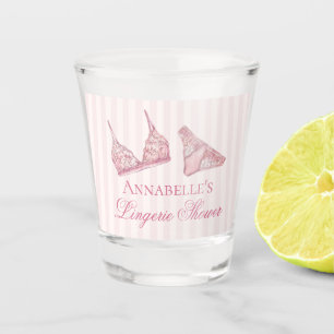 Pink Lingerie Shower Bachelorette Party Favour Shot Glass