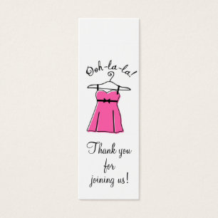 Pink Lingerie Shower Gift Tags