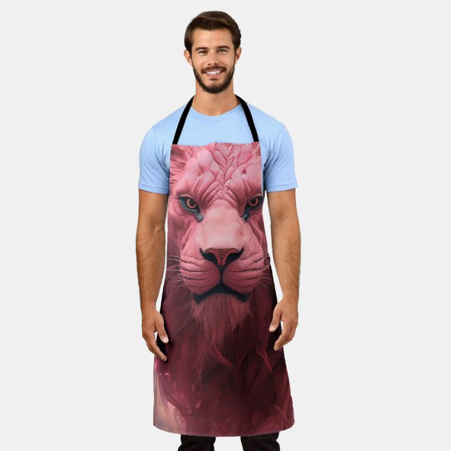 Pink Lion Apron (Worn)