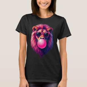 Pink Lion Blowing Bubble Gum  T-Shirt
