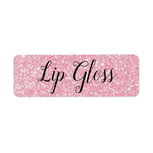Pink Lipgloss label Return Address Label