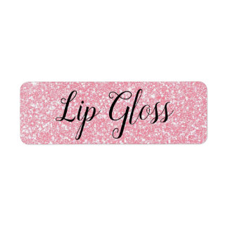 Pink Lipgloss label Return Address Label
